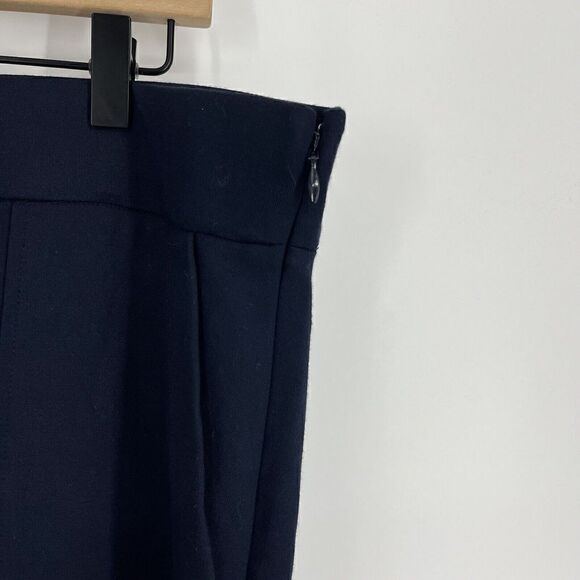 J Crew 365 Pants Size Large Womens Navy Side Zip Wide Leg Ponte Patch Pocket - Picture 3 of 9